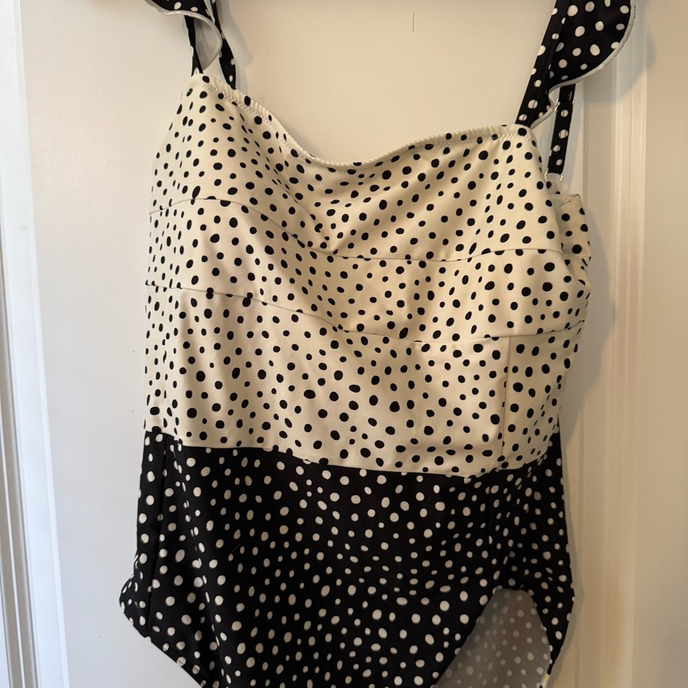 Summersalt Black and White Polka Dot One Piece Swimsuit - Picture 3 of 7